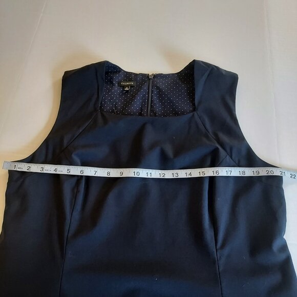 Talbots Seasonless Wool Blend Sleeveless Navy Blue Sheath Dress Size 18 NWOT - Picture 4 of 12